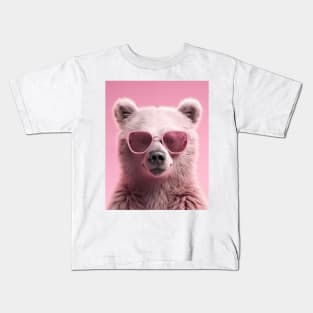 Adorable Pink Bear Kids T-Shirt